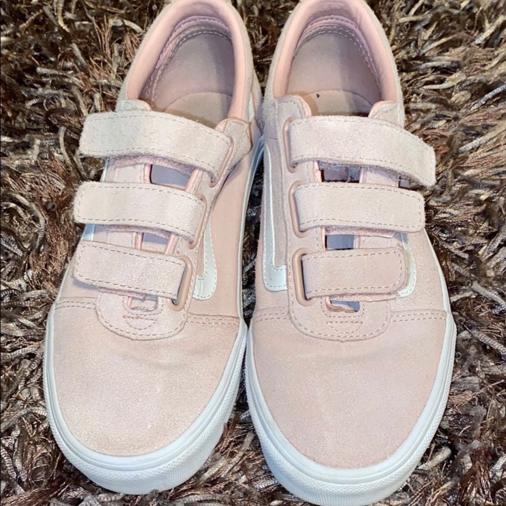 Pink Velcro Strap Vans